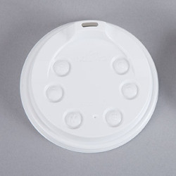 PLASTIC COFFEE CUP LID 8oz White Bx1000 (V053S0001) 80mm