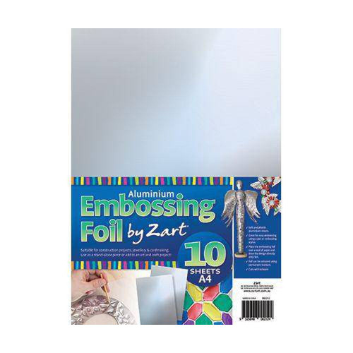 Aluminium Embossing Foil - A4 / 10 / Silver