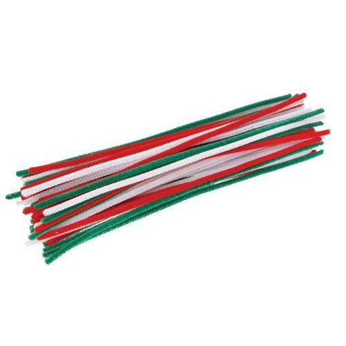 Chenille Stem 30mm Pack of 100 - Christmas