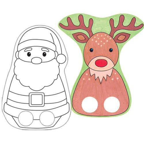 Cardboard Christmas Finger Puppets Pack of 30