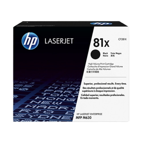 HP #81X BLACK TONER CF281XHP 25K Suits HP Laserjet Enterprise MFP M630, M604, M605, M606