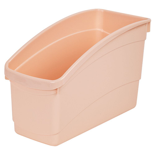 Plastic Book and Storage Tubs - Coral