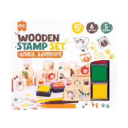 Wooden Stamper Set - All About Animals
