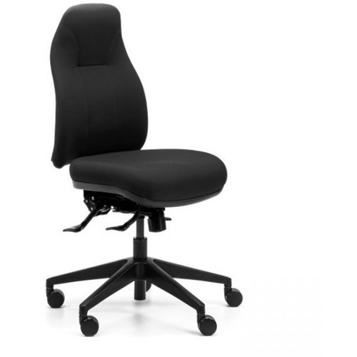 Orthopod Classic Black Fabric Chair With Arms (Up to 135Kg)