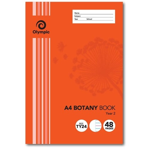 Olympic Botany Book TY24i A4 48 Page QLD Year 2 Ruled/ Blank (105068)