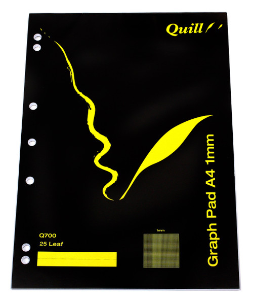 Quill Graph Pad 70gsm A4 1mm 25 Leaf - White