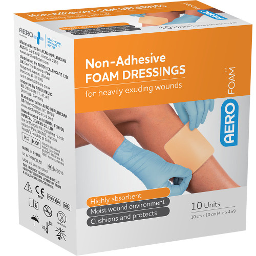 AEROFOAM Non-Adhesive Foam Dressing 10 x 10cm, Each