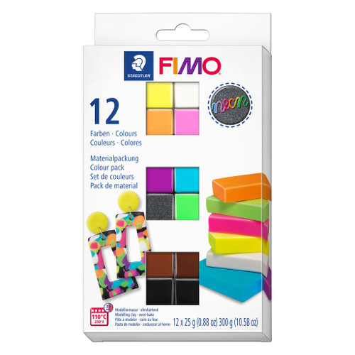 FIMO 8013 Colour Pack of 12 - 'Neon Colours'