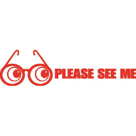 Shiny Teacher Stamp - Please See Me - Red