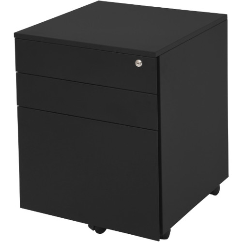 RAPIDLINE MOBILE PEDESTAL 3DR 2 Std 1 Filing Black METAL H610xW450xD500