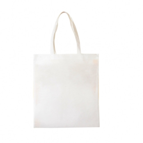 WHITE NON WOVEN BAG WITH NO GUSSET 80GSM POLYPROPYLENE LONG SHOULDER HANDLES 38CMX42CM