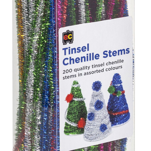 Chenille Stems Tinsel 30cm Pack of 200