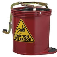 Oates Clean Contract Wringer 15L Mop Bucket Red