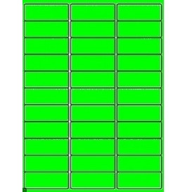 FLUORO GREEN LABELS 14 UP 99 X 40MM (Box of 100)