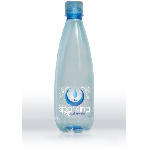 NU-PURE LIGHTLY SPARKLING PURE SPRING WATER 500ml Bottle Pack of 12