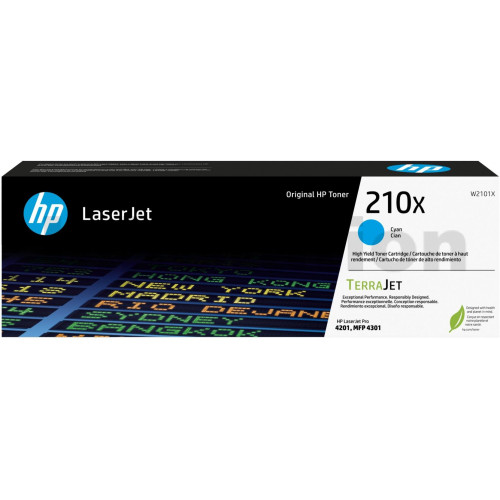 HP #210X Cyan High Yield Toner W2101X (W2151XC)