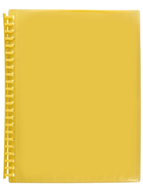 MARBIG REFILLABLE DISPLAY BOOK 20 Pocket Insert Cover Yellow