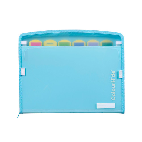 Colourhide Zip It Expanding File Sky Blue, Each