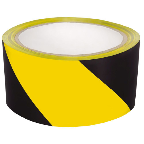 WARNING TAPE 48MM X 45M BLACK & YELLOW