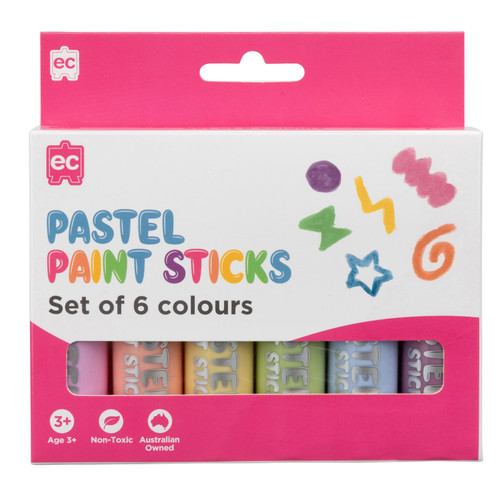 Eductaional Colours Paint Sticks Pastel Set of 6