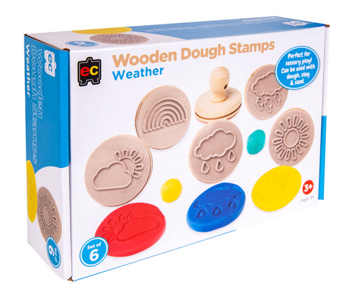 Eductaional Colours Wooden Dough Stamps - Weather