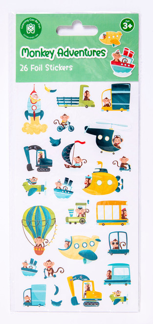 Monkey Adventures  - Foil Sticker Set