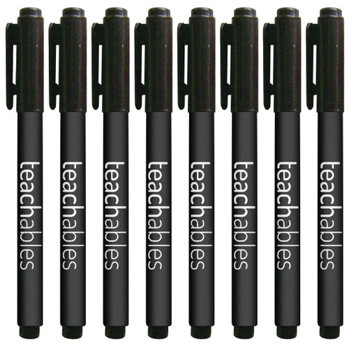 Teachables Thinline Permanent Markers Black, Each