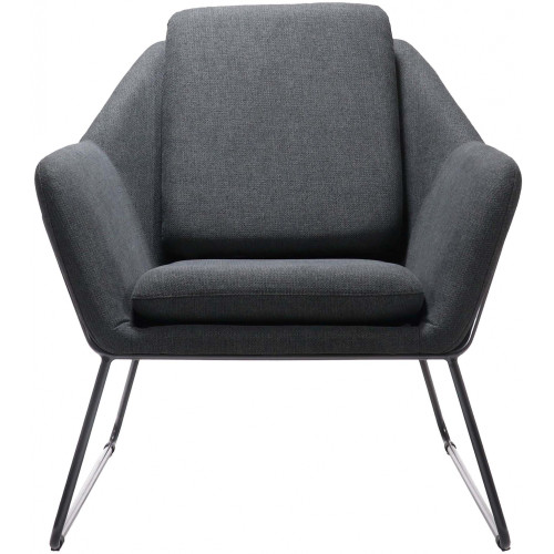 Cardinal Single Seater Arm Chair Charcoal Fabric, Each