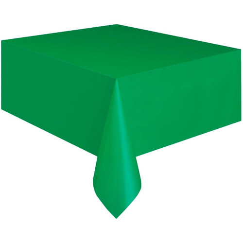 Emerald Green Unique Plastic Tablecover Rectangle 137cm x 274cm (54" x 108")
