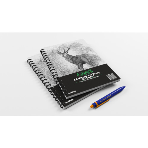 Gusspak A4 Visual Art Diary 110gsm Cartridge Paper 120pg (60 Sheets)