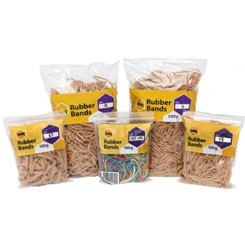 Marbig RUBBER BANDS Assorted 500gm Bag *** While Stocks Last ***