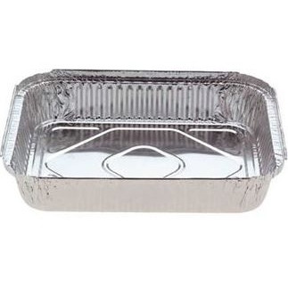 Capri Aluminium Foil Container Rectangular Large Silver 3kg, 314 x 254 x 50mm Pack of 100