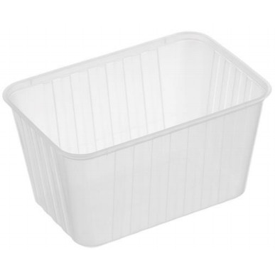 Disposable Rectangle Container 1500ml Natural Sleeve of 25 (Lids Sold Separately)