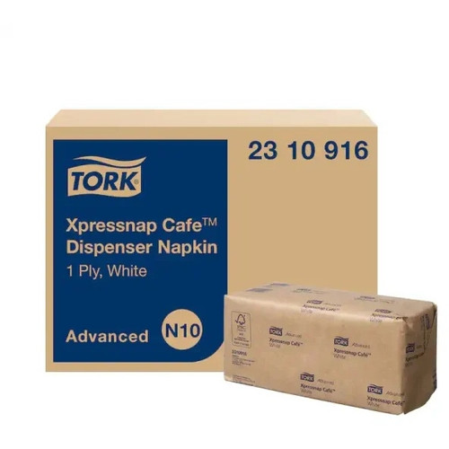 TORK XPRESSNAP CAFE DISP REFIL ADVANCE NAPKINS WHT 500'S CT12