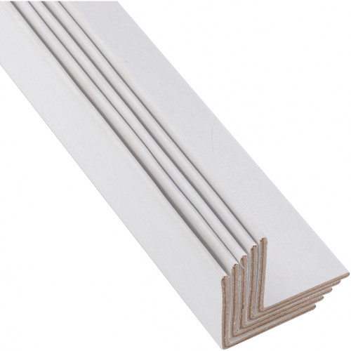 Corner Protection 3.91mm Angleboard 2100mm x 60mm x 60mm - White, Pallet of 2100