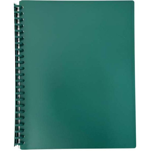 DISPLAY BOOK A4 20 POCKET - REFILLABLE - GREEN