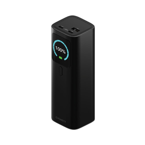 Cygnett Voyager HighPWR PD 3.1 148W 27000mAh (27K) Laptop Power Bank with Case (Black), Each