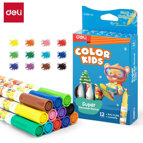 Colour Kids Jumbo Super Washable Marker Pack of 12