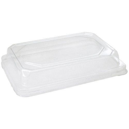 Anti-Fog PET Lids To Suit Sugarcane Sushi Trays – Medium 170 x 110 x 30mm, Pack of 50