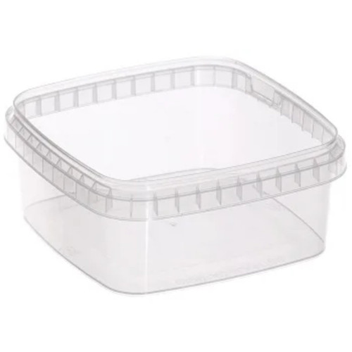 Tamper Evident Container - Square 500ml (128mm), Carton of 400 (Lids Sold Separately)