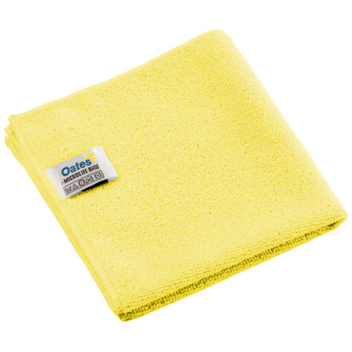 Oates r-MicroLife Base 100% Microfibre Cloth Yellow 36cm x 36cm Pack of 10 (Replaces 165640 MF-035VY)