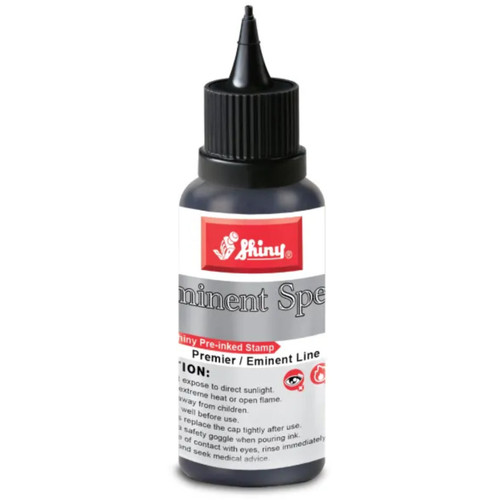 Shiny Eminent Speed Ink Refill 60ml Black to Suit EA-Shiny/ Xstamper Stamps, Each