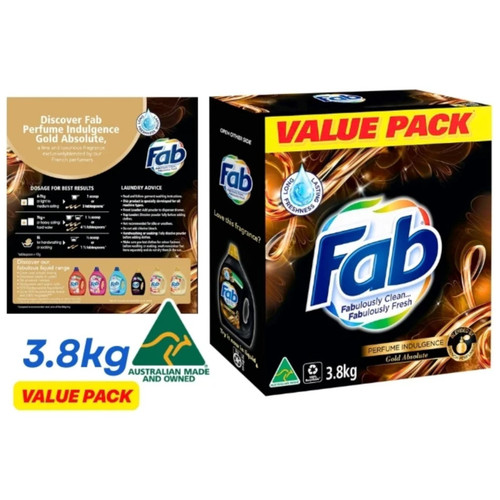 Fab Fresh Gold Absolute Laundry Detergent Washing Powder 3.8Kg