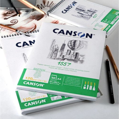 Canson JA Dessin 1557 120 Drawing Pad A4 50 Sheets, Each