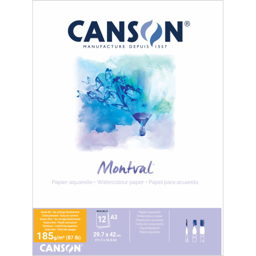 Canson Montval 200 Pad Cold Pressed A3