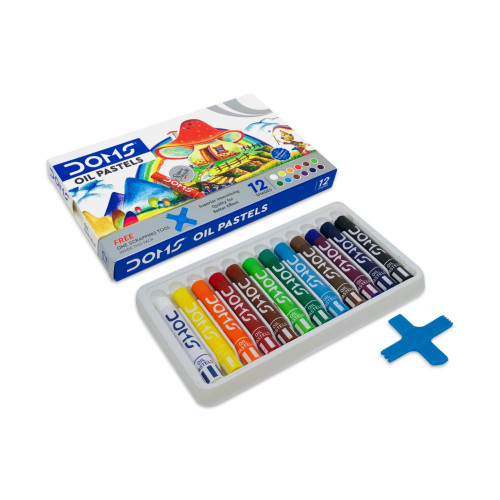 DOMS Oil Pastels Box of 12 Shades