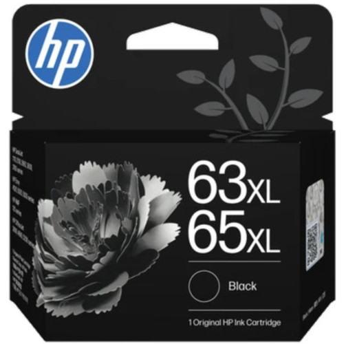 HP 63XL/65XL Black Original Ink Cartridge (B7RT5AA) Yield 300 Pages, Each