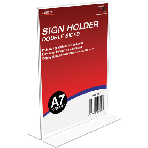 Deflecto Sign Menu Holder Double Sided A7 Portrait