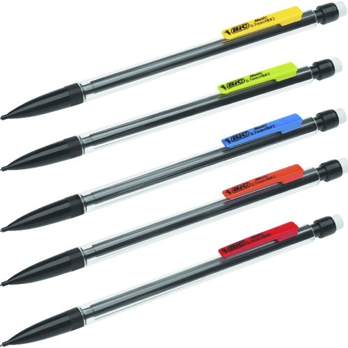 BIC MATIC 0.7MM MECHANICAL PENCILS POUCH OF 5