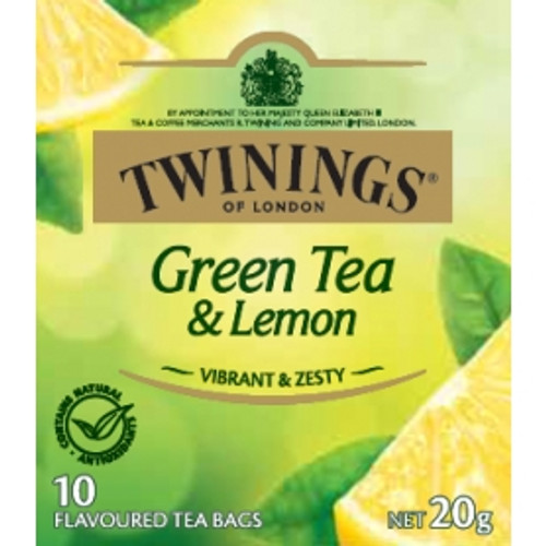 TWININGS TEA BAGS Green and Lemon Pk10